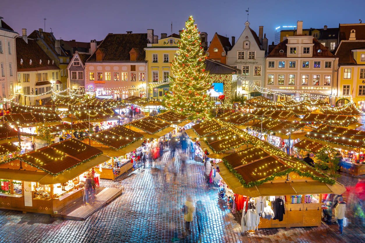 christmas market in tallinn, estonia