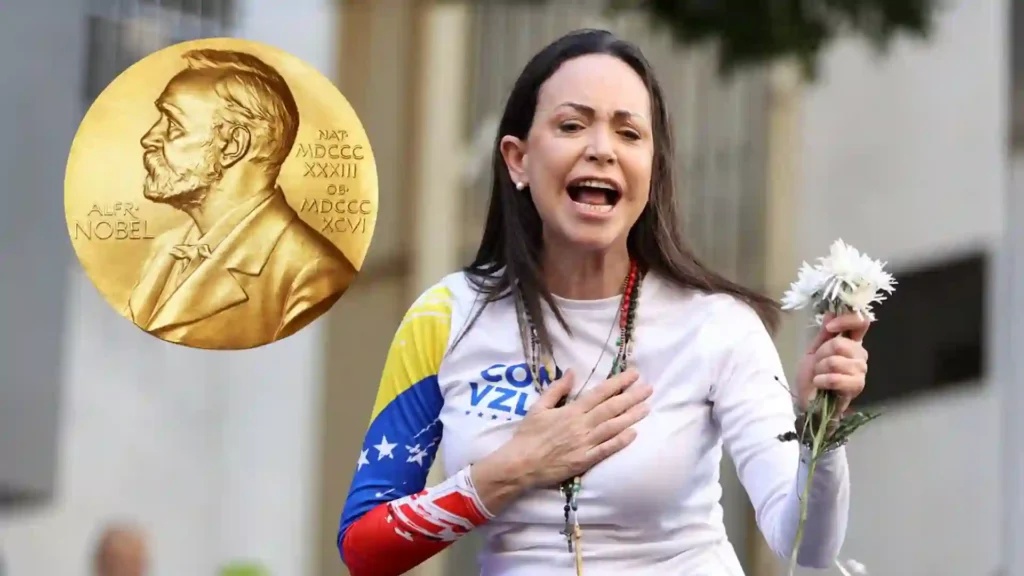 2 que significa el premio nobel de la paz a maria corina machado para la democracia y los derechos humanos
