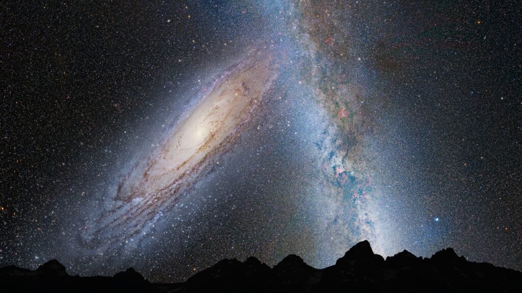 andromeda collides milky way